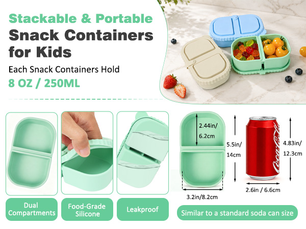 snack containers with lids for kids