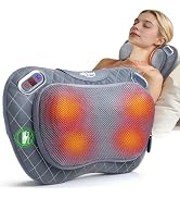 ALLJOY Cordless Neck and Back Massager with Heat &amp; LCD Display - Rechargeable Shiatsu Massage Pil...