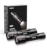 Lepro LED Tactical Flashlight with Clip, LE2050 High Lumen, Super Bright, 5 Lighting Modes, Zooma...