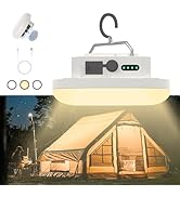 Hanging Camping Tent Light LED Rechargeable Portable Lantern Waterproof Outdoor Camp Lamp with Ba...