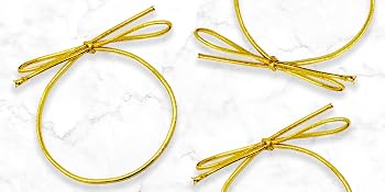 Stretch Loops with Pre-Tied Bows from Elastic Ribbon String for Gifts, Boxes, Tags