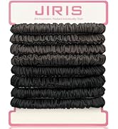 JIRIS Silk Satin Hair Scrunchies for Women, 8 Pack 2-Color, No Crease, Frizz Control &amp; Hair Break...