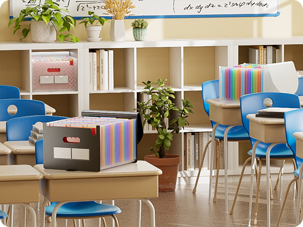 ThinkTex Accordion File Organizer, 26 Pockets Expanding File Folders