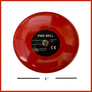 Safeguard Supply Fire Alarm Bell - 6 Inches Ringing Bell - 12 Volt DC Bell