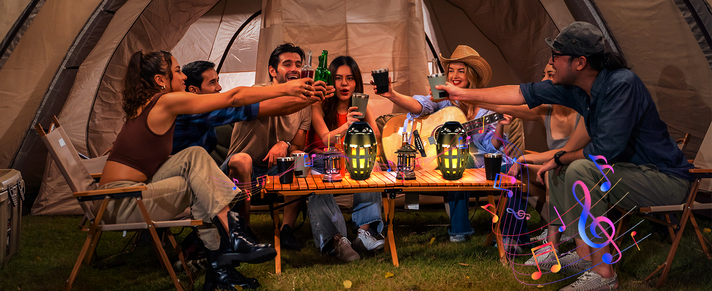 Outdoor Bluetooth Flame Speakers