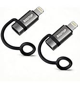 BOUTOP Apple MFi Certified 60W PD Fast Charging USB-C to Lightning Adapter with Anti-Loss Lanyard...