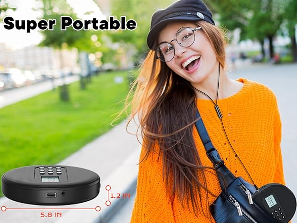 portable cd player with headphones