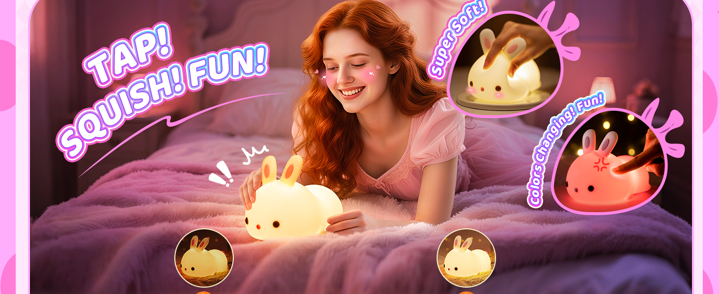 bunny night light for kids night light for baby nursery night light kids lamp