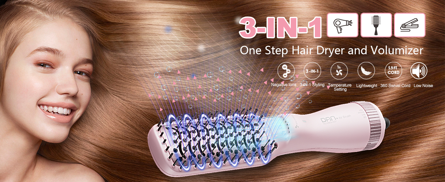 cepillo secador de cabello,hair dryer with brush,hairdryer brush,blowout brush hair dryer