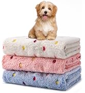 1 Pack 3 Blankets Fluffy Premium Fleece Soft Pet Blanket Flannel Throw for Cat Dog Puppy (Medium ...