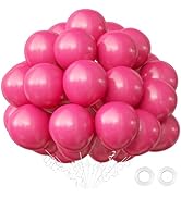 OuMuaMua Pink Balloons - 50pcs Dark Pink Latex Balloons for Girls, Women, Valentine's Day, Mother...