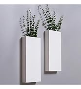 Sawoake 2 Pcs Wood Wall Plants Vase, Modern Farmhouse Wooden Pocket Wall Vases for Dried Flowers ...