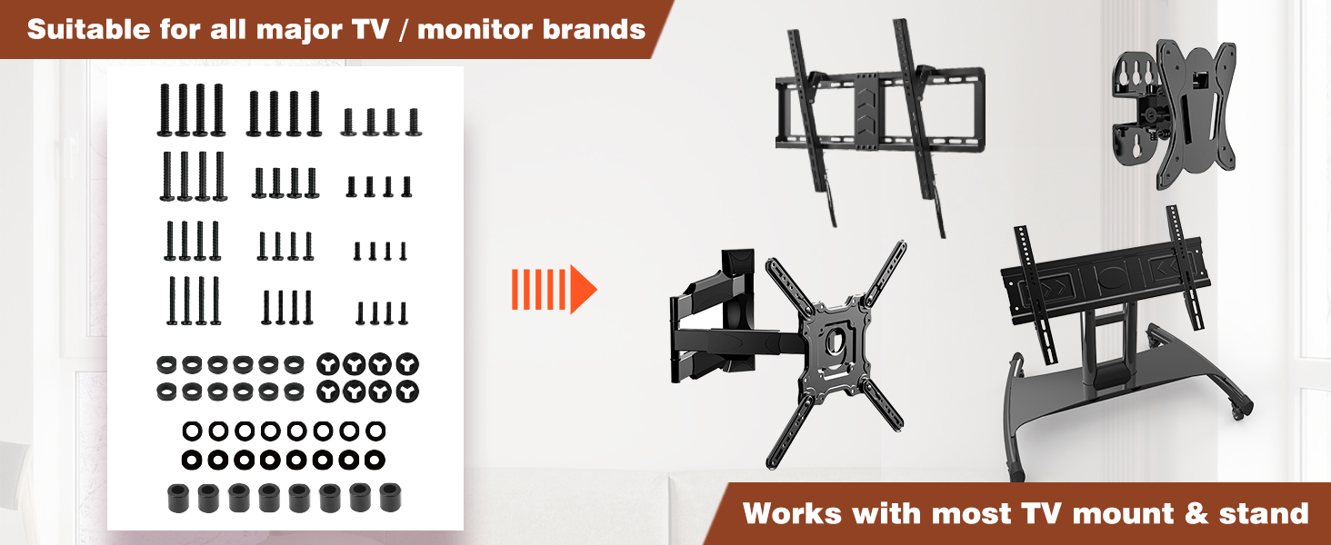 Suitable for all major TV monitor brands