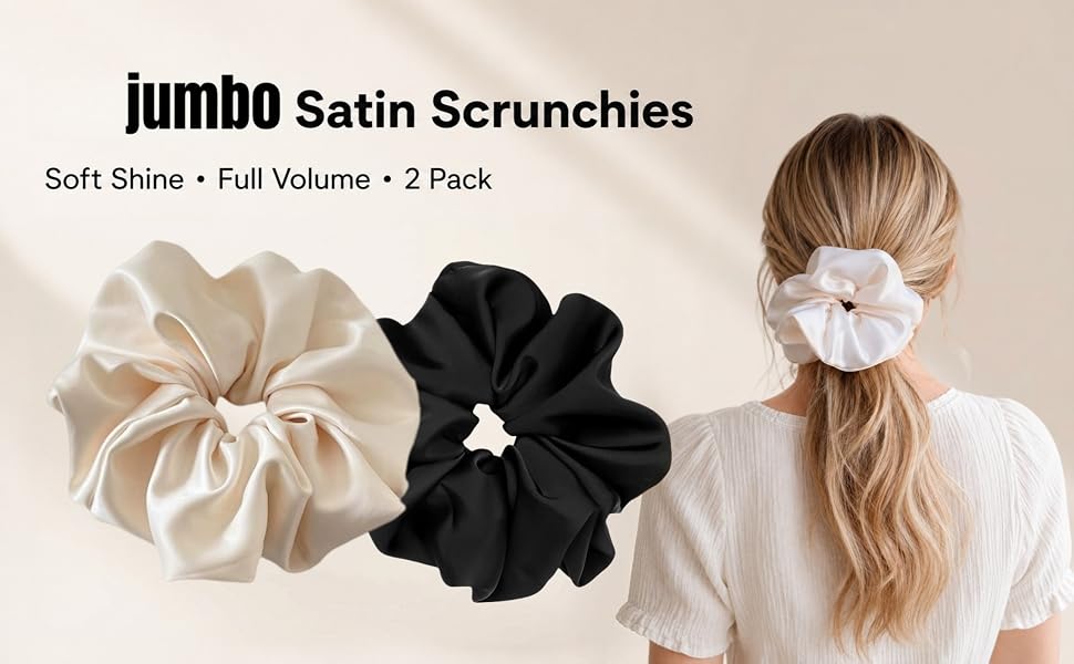 Jumbo hair scrunchies