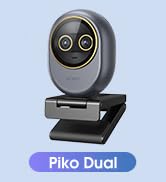 Piko Dual-Camera 4K Webcam for Streaming, Wide-Angle &amp;amp;amp;amp; Telephoto Cameras, Max 11X ZOOM