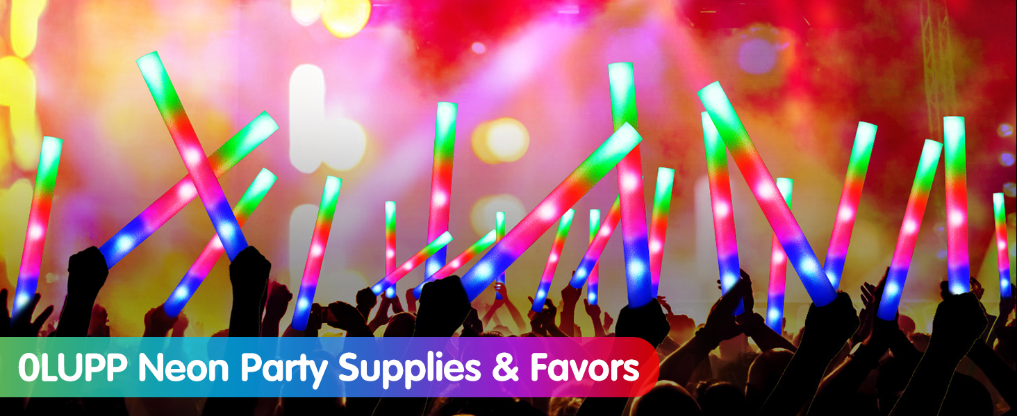 0LUPP Neon Party Supplies &amp; Favors