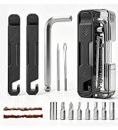 Bike Repair Tool Kit with L-Wrench, 7 Bits, 2 Tire Levers | Portable Bicycle Multi Tool with Tube...