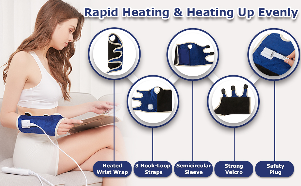 Wrist Electric Heating Pad for Carpal Tunnel Relief