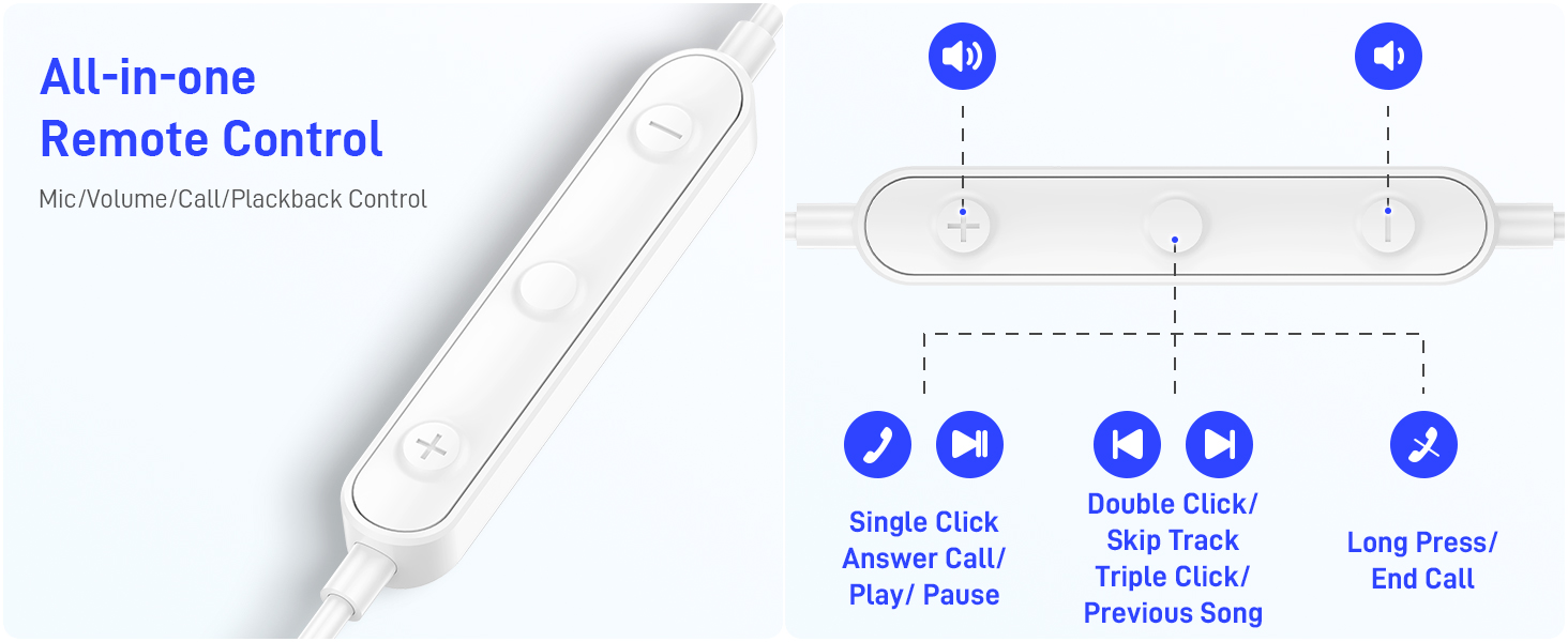 type c earbuds with volume control
