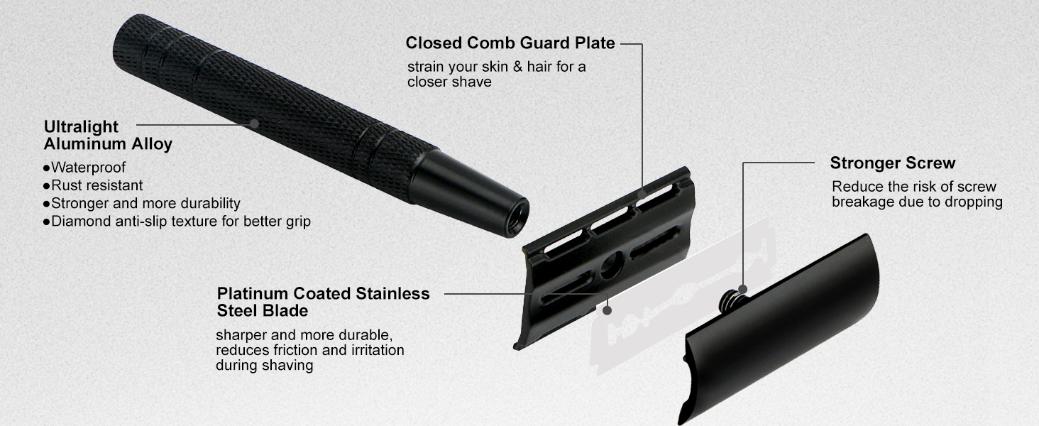safety razor single blade razor double edge razor reusable metal 1 one blade razor