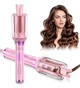 Automatic Curling Iron Hair Curler - HITTIONA Rotating Curling Iron Wand 1 Inch with 12 Temps 3 T...