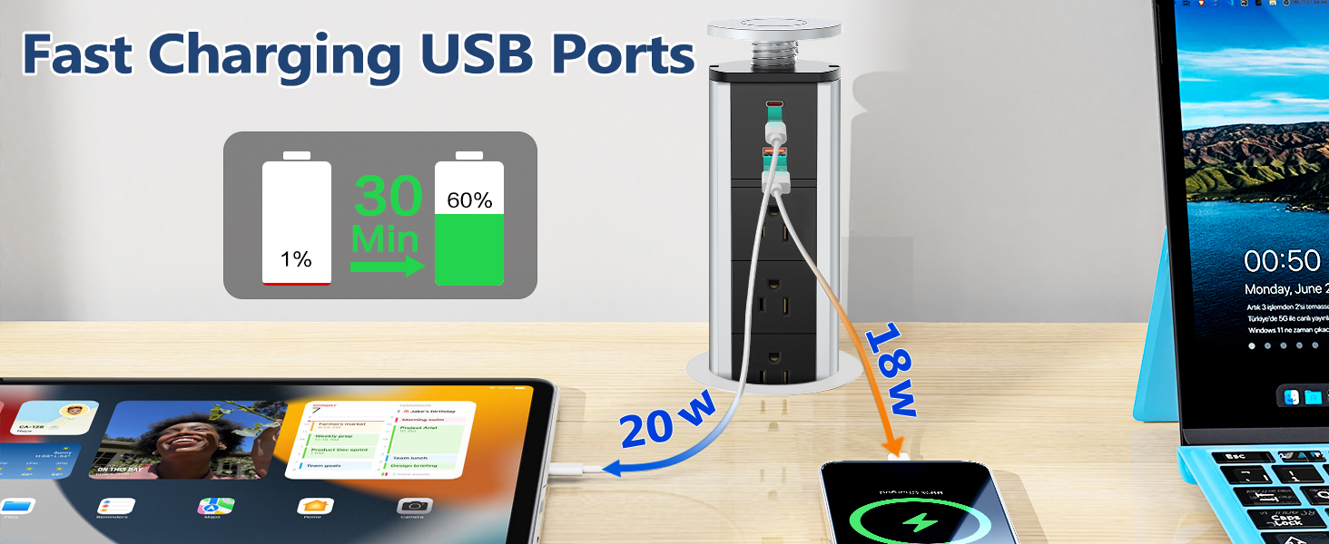 pop up outlet for desk