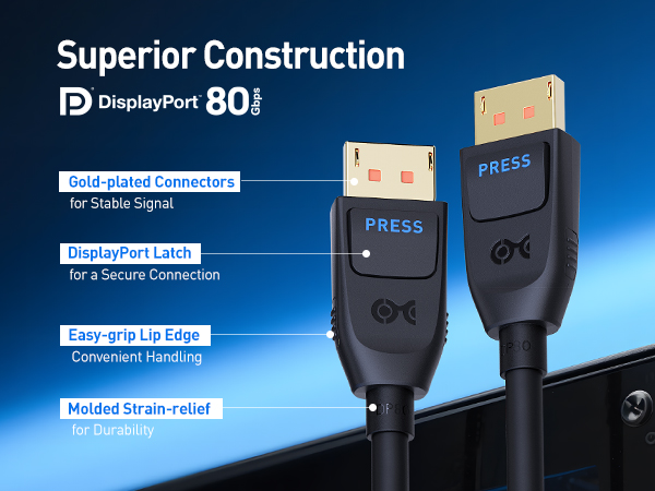 Cable Matters VESA Certified DisplayPort 2.1 Cable