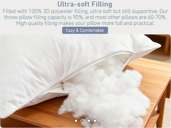Comfortable pillow insert