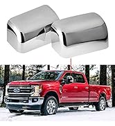 PerfecTech Super Duty Chrome Plated Mirror Covers Ultra Durable Top Half for 2008-2016 Ford F250 ...
