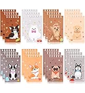 24 Pack Mini Dog Notepads Small Notebooks for Kids Dog Themed Party Favor Puppy Animal Spiral Poc...