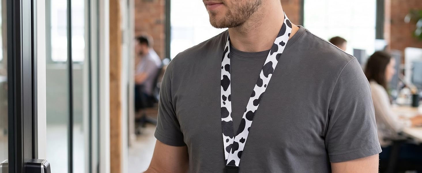 cow print lanyard