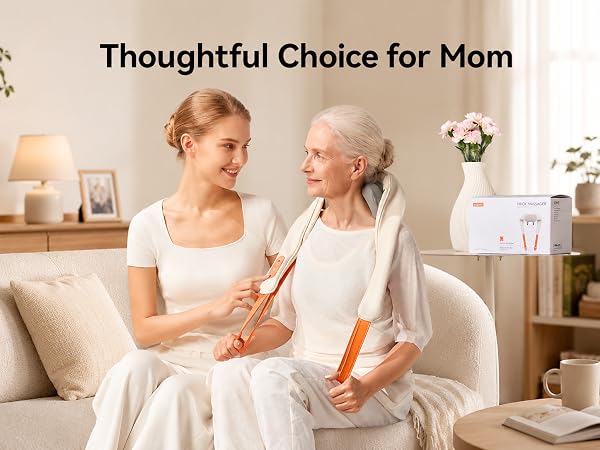 IKEEPFIT neck massager with heat cordless for deep tissue relief for car office home wireless