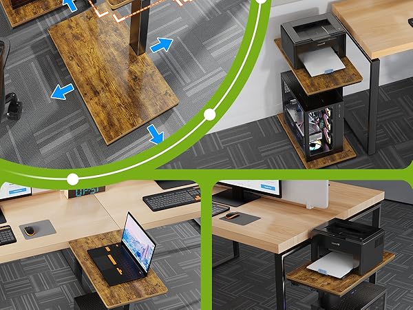 Height Adjustable Computer Tower Stand