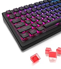 Womier Pudding Keycaps, PBT Shine Through Keycaps 165 Keys Set Custom Key caps Set OEM Profile, Univ...