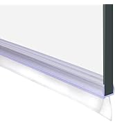 Qiveno Shower Door Bottom Seal, Frameless Glass Shower Door Seal Strip with Drip Rail 1/4" Thick ...
