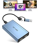 MT-VIKI HDMI Splitter Extended Display for Dual Monitors/Multi-Monitor, 4K@30Hz &amp; 1080P@60Hz, USB...