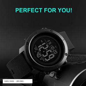 Digital Watch Sports Waterproof Military Back Light Watch Black