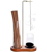 LIGOFLORA 2 in 1 Incense Holder with Ash Catcher, Anti-Tip Secure Glass Cups with Hook &amp; Loop Fas...