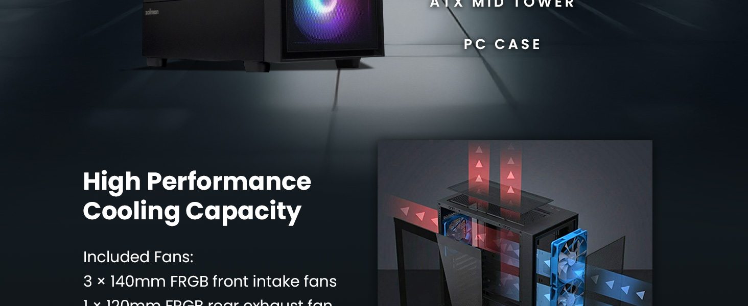 Zalman S6 ATX Mid Tower RGB Gaming PC Case