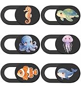 PRESSINART 6Pcs 6 Styles Ocean Camera Cover Slide Cute Privacy Guard Accessories, 0.04 Inch Ultra...