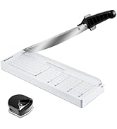 MAKEASY Paper Cutter, 12 Inch Cut Length Guillotine Paper Cutter with 10 Sheet Capacity, Paper Tr...