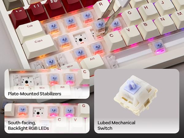 AK820 PRO Wireless Mechanical Gaming Keyboard with Screen