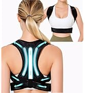 FVVWVV Posture Corrector for Women &amp; Men Adjustable Lightweight Upper Back Brace Support Improve ...