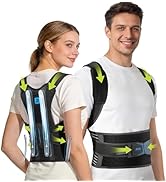 Rakiie Posture Corrector for Women and Men, Upgraded Back Brace with Enhanced Support, Shoulder S...