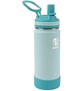 Takeya Actives Kids 16 oz Vacuum Insulated Stainless Steel Water Bottle with Straw Lid, Surfer/La...