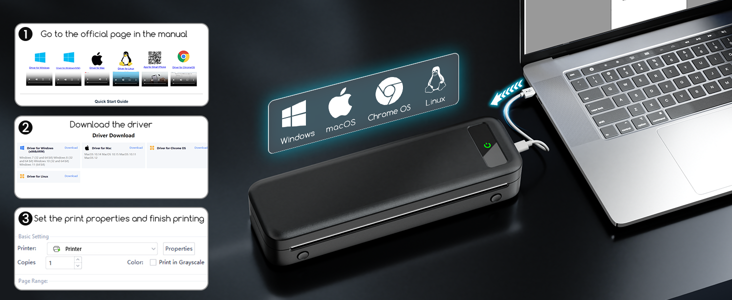 portable printer for laptop