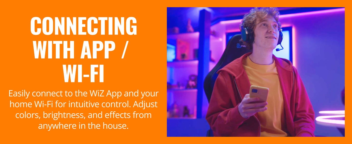 Connect with app and wifi
