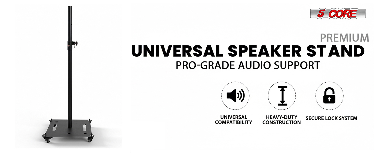 speaker stand height adjustable 35mm mount pole stage studio floor monitor subwoofer portable