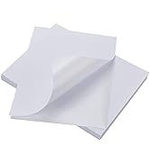 LabelMore 100 Sheets, Printable Sticker Paper, 8.5" x 11" Sticker Printer Paper Sheet for Laser &amp;...
