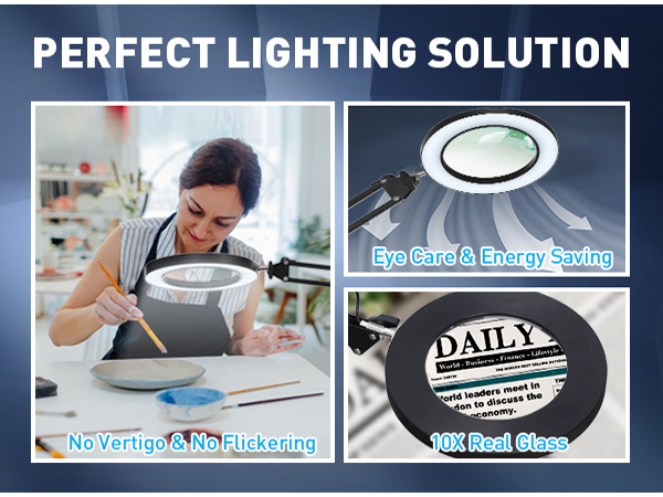 magnifier with light